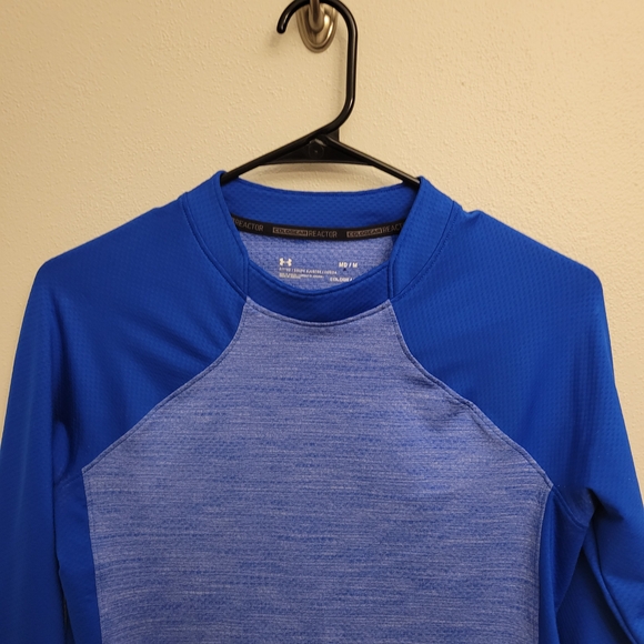 VGUC Under Armor Women's Mock Neck Coldgear Reactor Long Sleeve, Blue, Size Med - Picture 2 of 5